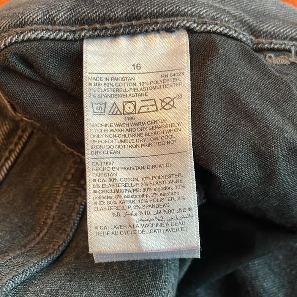 Old Navy Grey/Black Rockstar Super Skinny Extra High-Rise Jeans Size 16 - Picture 11 of 12